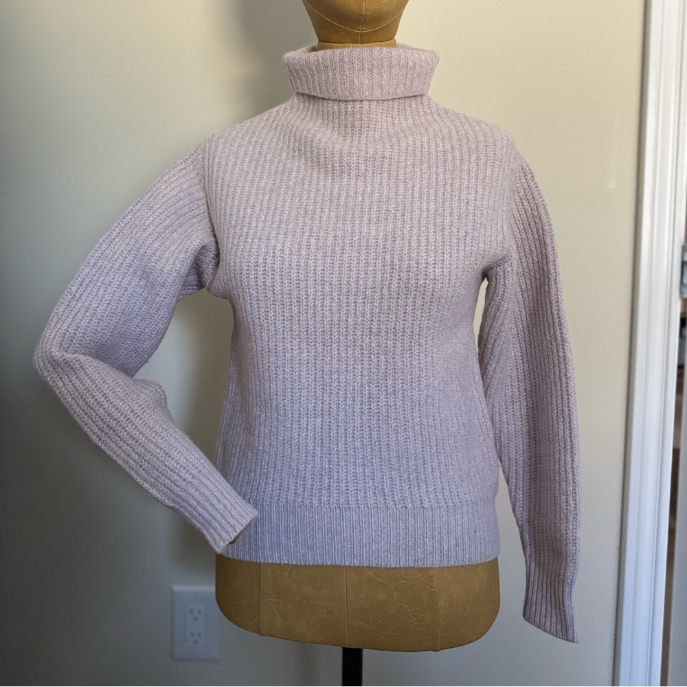 ARITZIA WILFRED 100% Wool Ribbed Turtleneck Sweater (XXS)
